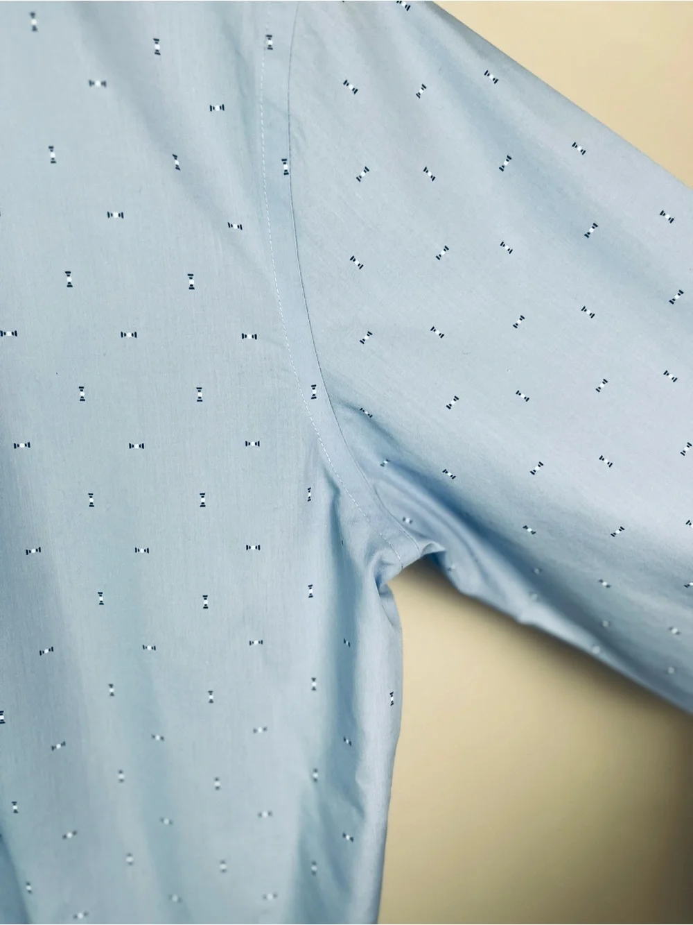 Banana Republic SLIM-FIT UNTUCKED NON-IRON SHIRT Blue Micro Dot Dress Shirt